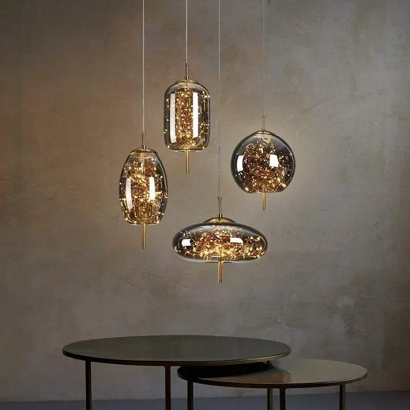 Pendant Light - Nordic Glass Bubble Ball LED Luxury Fixture SW-36210347 - SWEET-LIGHTS