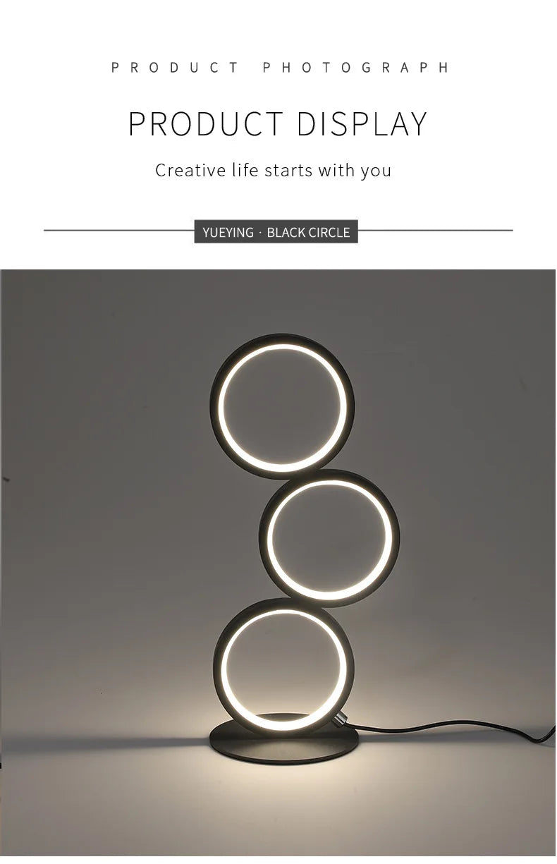Table Lamp - Dimming Intelligent Touch Ring Night Light Modern Design SW-36210347 - SWEET-LIGHTS