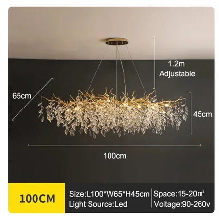 Pendant Light - French Luxury Golden Modern Branch Chandelier SW-36214678 - SWEET-LIGHTS