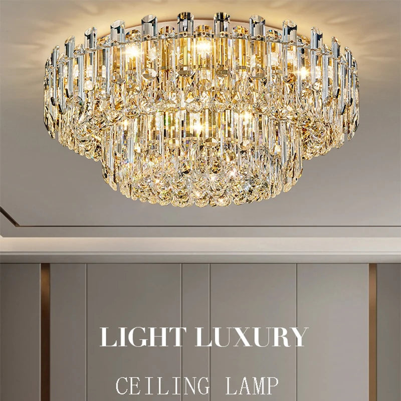 Chandelier - Modern Luxury Clear Amber Crystal Ceiling Lamp Elegant LED Lighting SW-36210234 - SWEET-LIGHTS