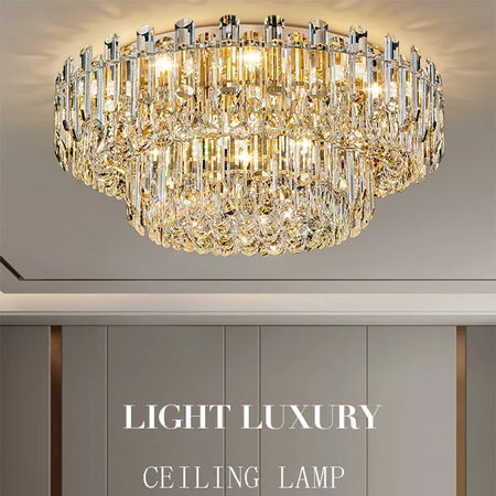 Chandelier - Modern Luxury Clear Amber Crystal Ceiling Lamp Elegant LED Lighting SW-36210234 - SWEET-LIGHTS