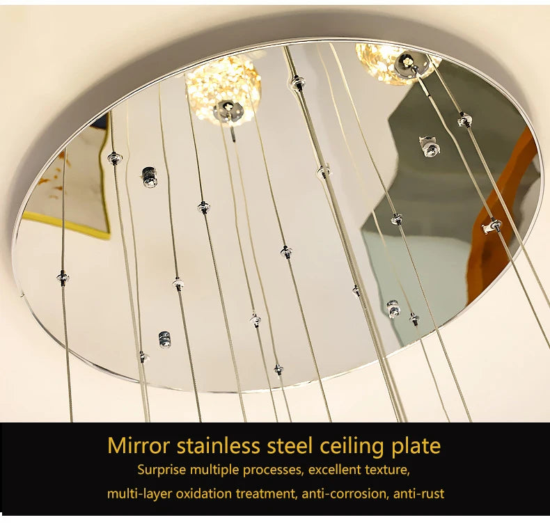 Pendant Light - Modern Led Chandelier Glass Ball Dimmable for Staircase Living Room SW-36210345 - SWEET-LIGHTS