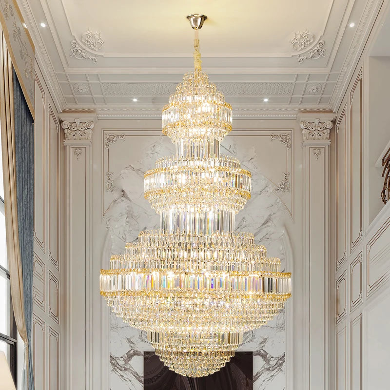 Chandelier - European Duplex Crystal Pendant Light for Villa SW-36210987 - SWEET-LIGHTS