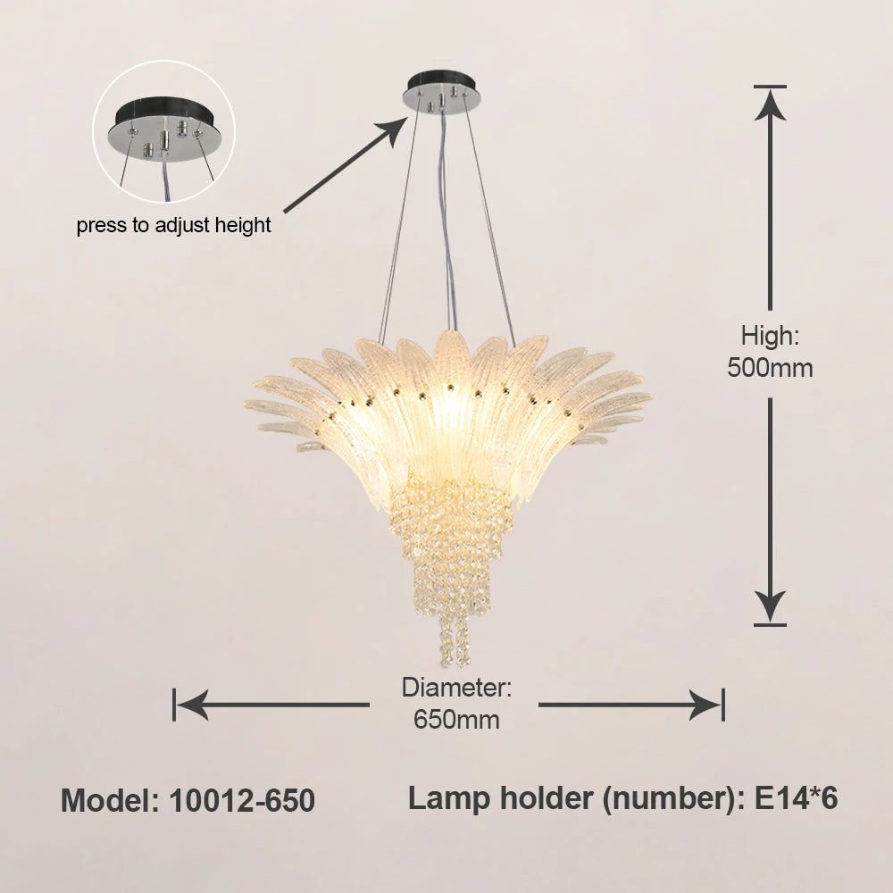 Chandelier - French Designer Crystal Chandelier Adjustable Height SW-36210345 - SWEET-LIGHTS