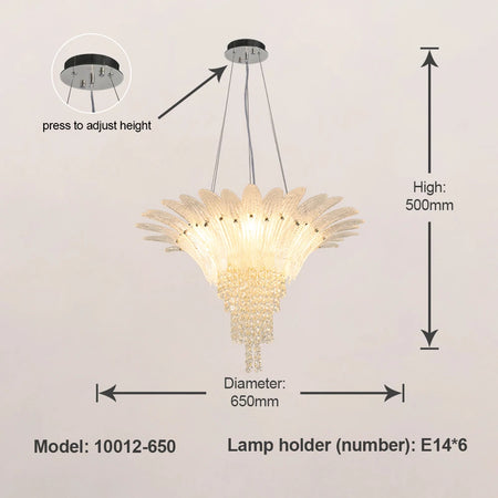 Chandelier - French Designer Crystal Chandelier Adjustable Height SW-36210345 - SWEET-LIGHTS