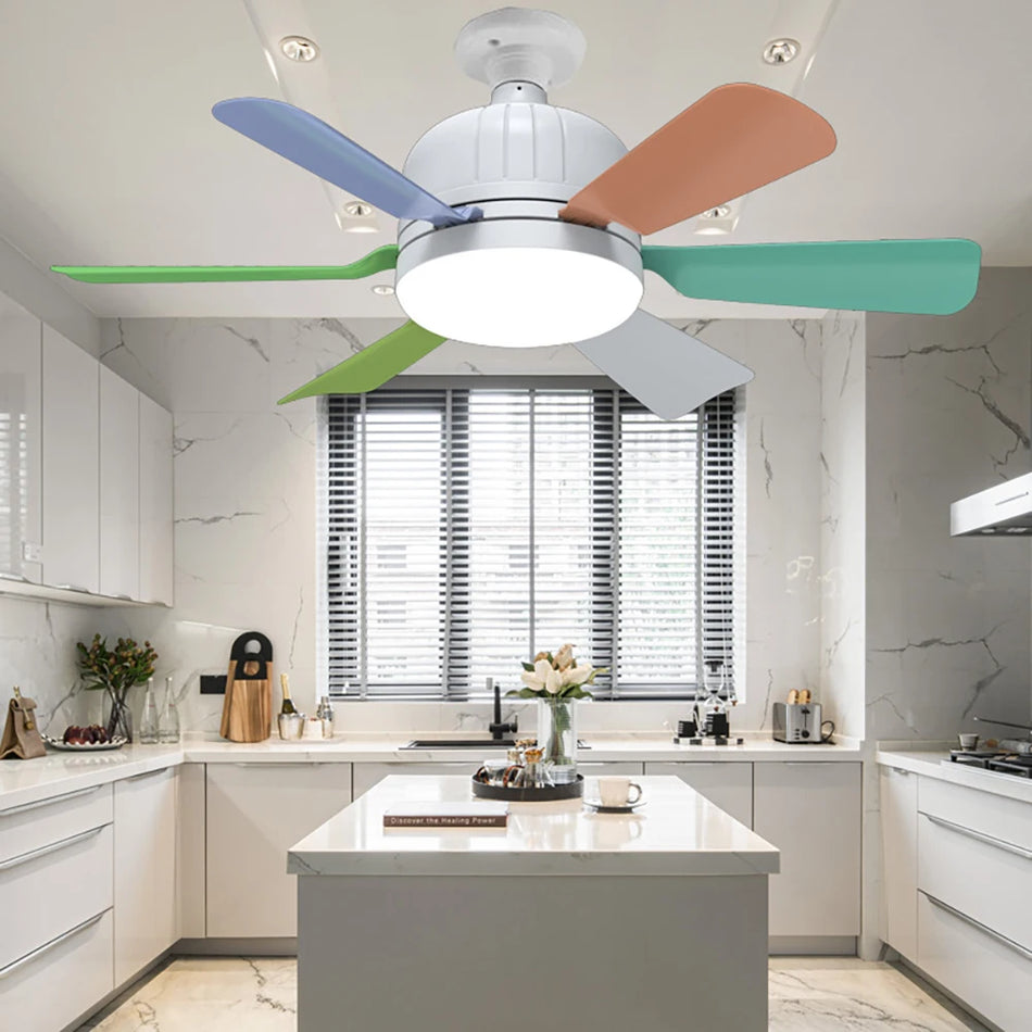 Fans - Smart Remote Controlled E27 Ceiling Fan Light with Timer SW-36210347 - SWEET-LIGHTS