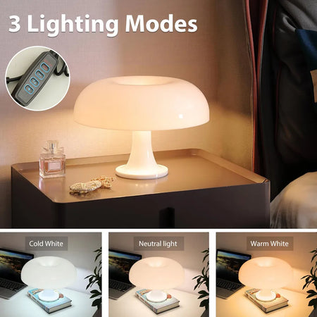 Table Lamp - Mushroom Touch Sensor Dimming LED Night Light Orange SW-36210345 - SWEET-LIGHTS