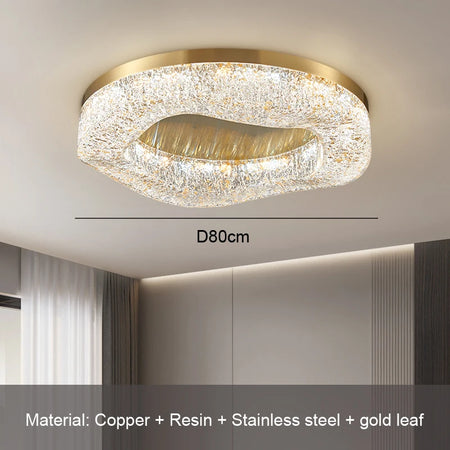 Ceiling Light - AiPaiTe Gold Rounded Copper Chandelier SW-36210579 - SWEET-LIGHTS
