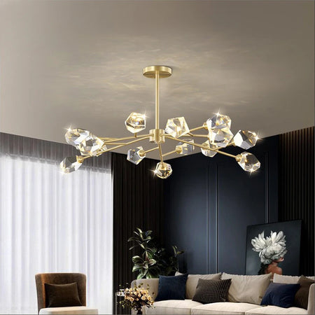 Pendant Light - Nordic All-Copper Molecular Chandelier LED SW-36210347 - SWEET-LIGHTS