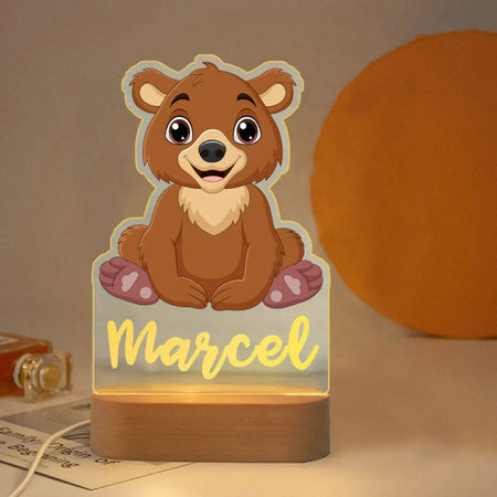 Children Lighting - Personalized Animal Night Light Custom Name Acrylic Lamp for Kids Bedroom SW-36210346 - SWEET-LIGHTS