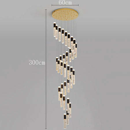 Pendant Light - Modern Crystal Stair Chandelier LED Indoor Lighting SW-36210457 - SWEET-LIGHTS