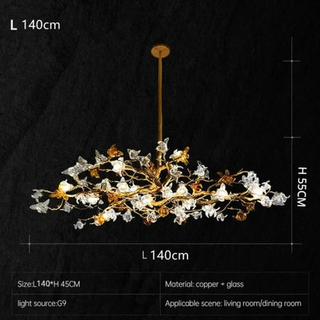 Chandelier - Style Vintage Copper Flower LED Light SW-36210458 - SWEET-LIGHTS