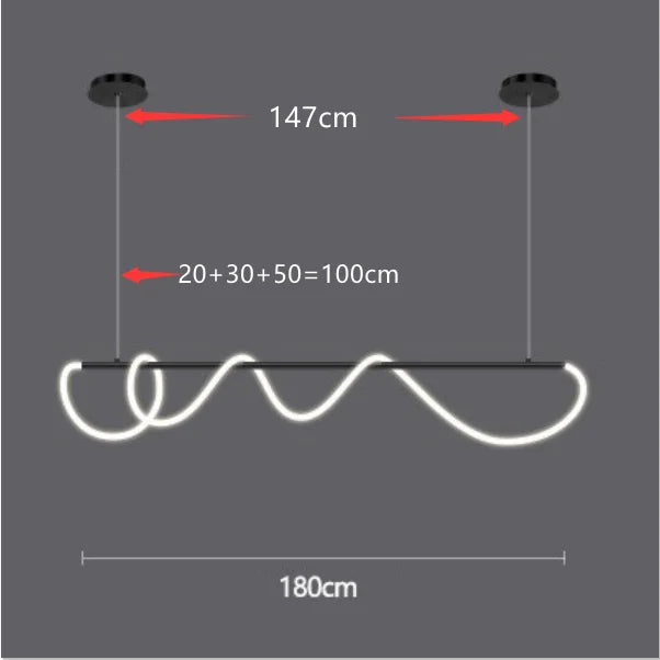 Pendant Light - Modern Long Hose LED Chandelier for Dining Room Kitchen Bar SW-36210347 - SWEET-LIGHTS