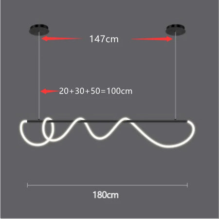 Pendant Light - Modern Long Hose LED Chandelier for Dining Room Kitchen Bar SW-36210347 - SWEET-LIGHTS