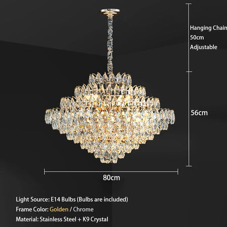 Chandelier - Luxury Crystal Big Chandeliers for Living Room Decor Modern Art Designer Luminaire Hight Ceiling Pendant Home Lamps Hall SW-36210927 - SWEET-LIGHTS