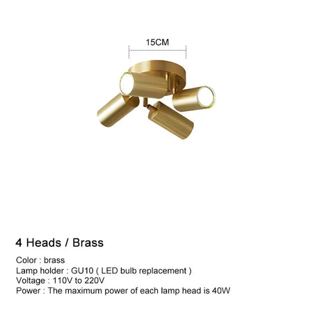 Ceiling Light - Modern GU10 LED Study Ceiling Fixture Adjustable SW-36210345 - SWEET-LIGHTS