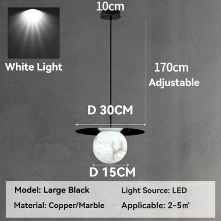 Pendant Light - Natural Marble Ceiling Lamp for Dining Room SW-36210345 - SWEET-LIGHTS