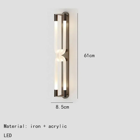Wall Light - Nordic Art Design LED Wall Lights Gold Black Metal White Acrylic Tube Home Deco Wall Decor SW-36210478 - SWEET-LIGHTS