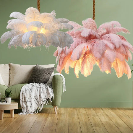 Pendant Light - Nordic Feather Ceiling Chandelier for Home Decoration Indoor Lighting SW-36210457 - SWEET-LIGHTS