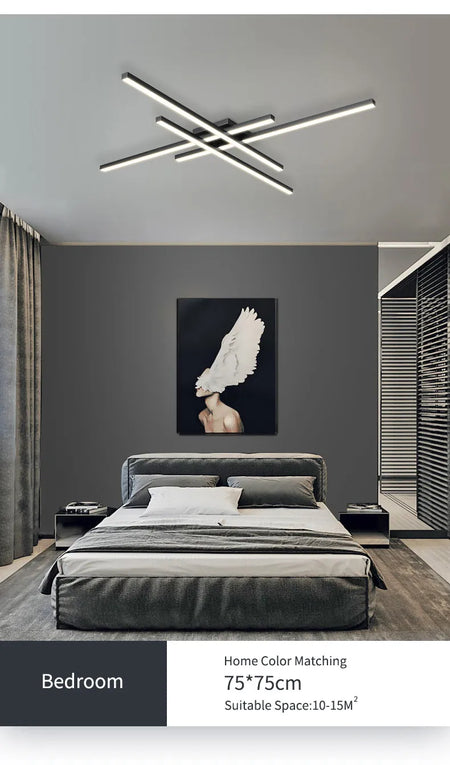 Ceiling Light - Black Chandelier LED Nordic Minimalist Lamp SW-36210457 - SWEET-LIGHTS