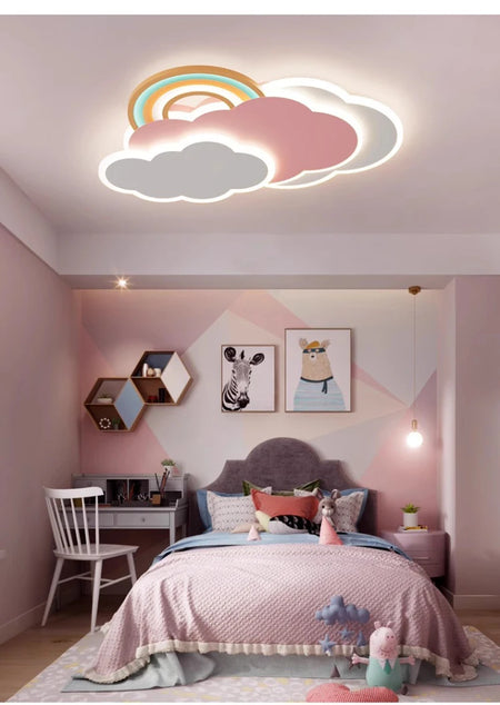 Children Lighting - Rainbow Cloud Ceiling Lights for Pink Girl Bedroom SW-36210348 - SWEET-LIGHTS