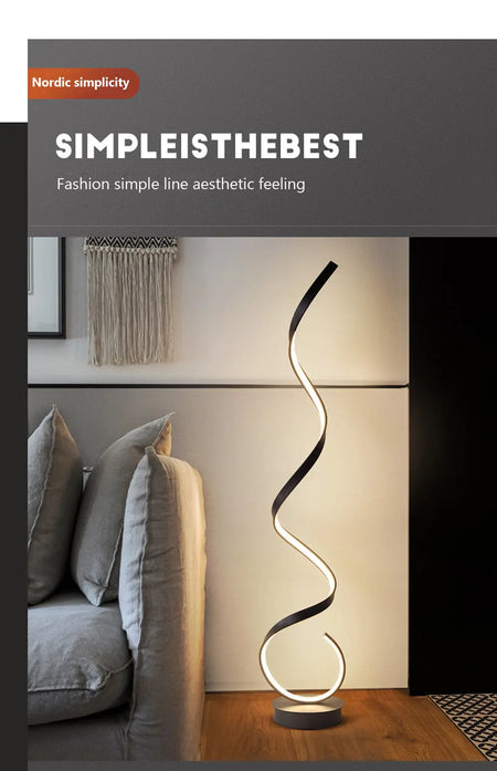 Floor Lamp - Modern LED Strip Minimalist Black White Light SW-36210457 - SWEET-LIGHTS