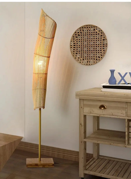 Floor Lamp - Vintage Bamboo Weaving Lamp for Bedroom SW-36210923 - SWEET-LIGHTS