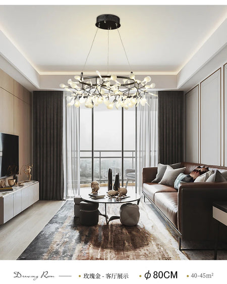 Pendant Light - Nordic Modern Firefly Chandelier Black Gold SW-36210753 - SWEET-LIGHTS