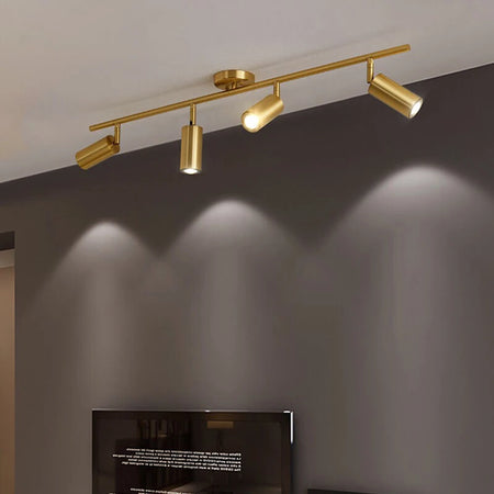 Ceiling Light - Fumi Modern Luxury Gold Track Spotlights Flush Mount Ceiling Fixture GU10 SW-36210345 - SWEET-LIGHTS