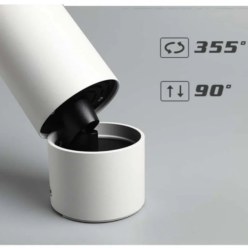 Spotlight - Rotating 355 ° Folding Surface Mounted Spot Light with No Opening Exquisite Ceiling COB Tube Light SW-36210789 - SWEET-LIGHTS