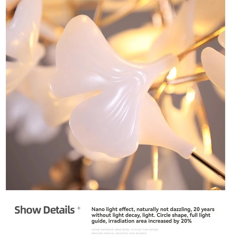 Chandelier - NEW Luxury Staircase Ginkgo Leaf Pendant Lighting SW-36210347 - SWEET-LIGHTS