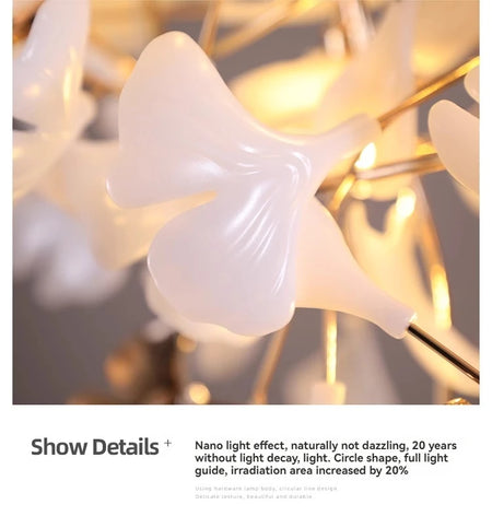 Chandelier - NEW Luxury Staircase Ginkgo Leaf Pendant Lighting SW-36210347 - SWEET-LIGHTS