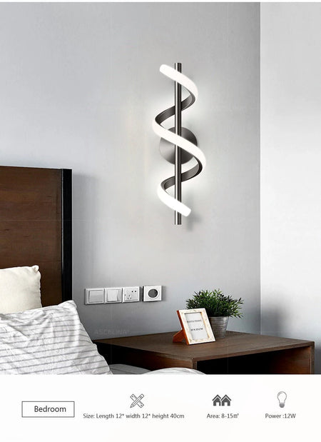 Wall Light - Minimalist LED Wall Lamp Black White Gold SW-36210345 - SWEET-LIGHTS