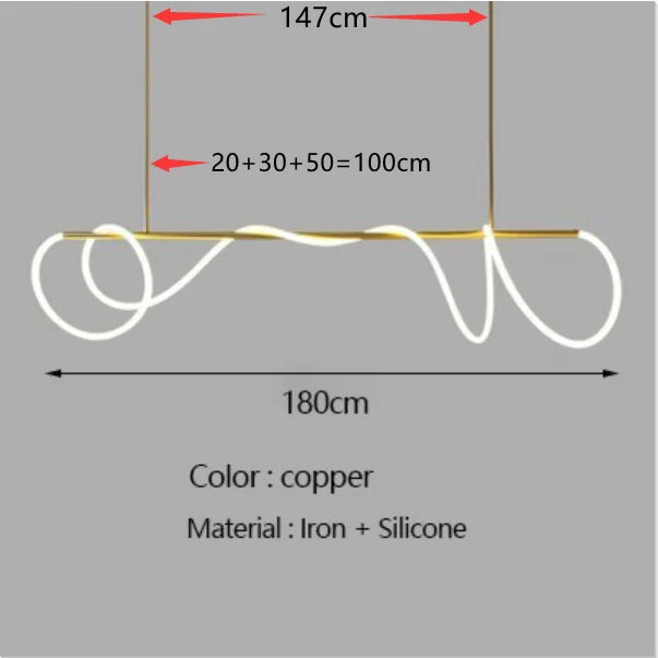 Pendant Light - Modern Long Hose LED Chandelier for Dining Room Kitchen Bar SW-36210347 - SWEET-LIGHTS