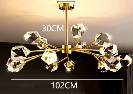 Pendant Light - Nordic All-Copper Molecular Chandelier LED SW-36210347 - SWEET-LIGHTS
