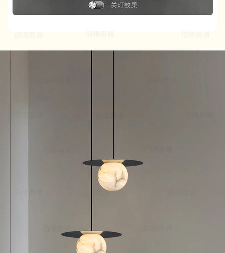 Pendant Light - Natural Marble Ceiling Lamp for Dining Room SW-36210345 - SWEET-LIGHTS