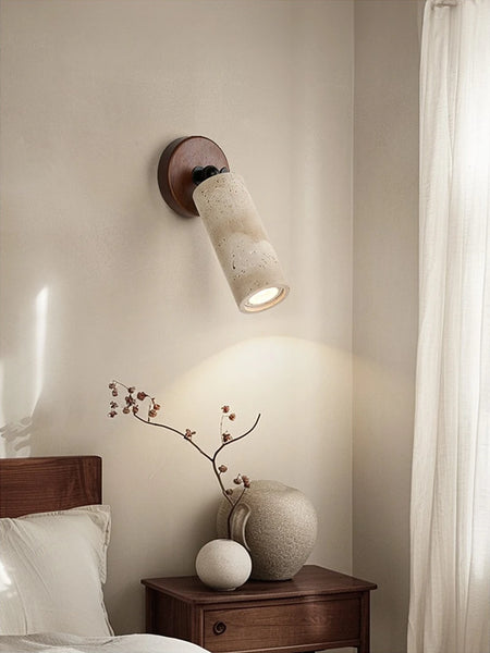 Wall Light - IWHD Modern Nordic LED Walnut Yellow Travertine Lamp SW-36210357 - SWEET-LIGHTS