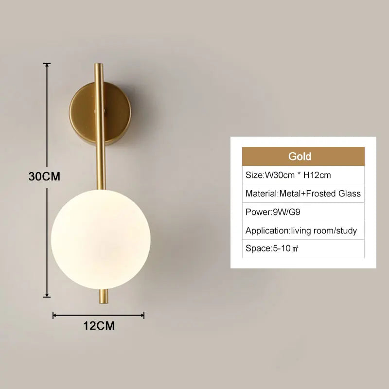 Wall Light - Interior LED Wall Lamps with G9 Bulb Black Gold SW-36210345 - SWEET-LIGHTS