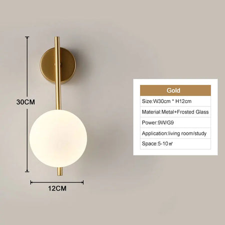 Wall Light - Interior LED Wall Lamps with G9 Bulb Black Gold SW-36210345 - SWEET-LIGHTS
