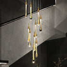 Chandelier - Modern Crystal LED Chandelier Gold Long Stair Fixtures SW-36210354 - SWEET-LIGHTS
