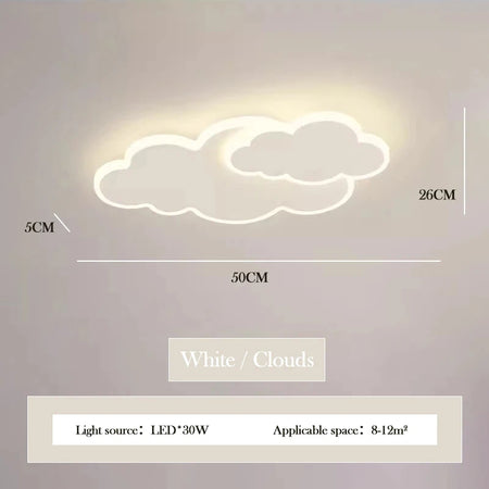 Children Lighting - Creative Cloud Children's Room LED Ceiling Light Modern Bedroom Study Lamp Nordic Designer Fixture SW-36210458 - SWEET-LIGHTS