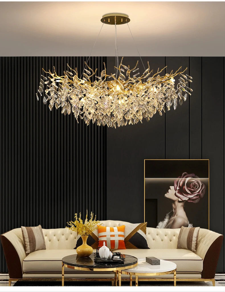 Pendant Light - French Luxury Golden Modern Branch Chandelier SW-36214678 - SWEET-LIGHTS