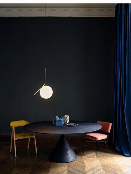 Pendant Light - Modern Glass Ball LED Hanging Lamp Brass Black Chrome SW-36210347 - SWEET-LIGHTS