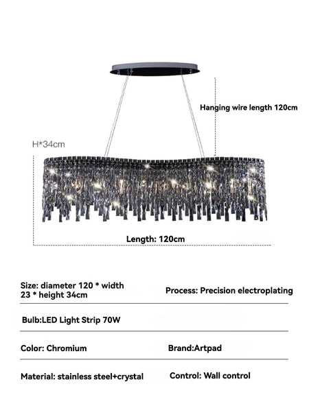 Chandelier - Italian Milan Luxury Crystal Hanging Lamp For Dining Room Hotel Villa Decor SW-36210456 - SWEET-LIGHTS