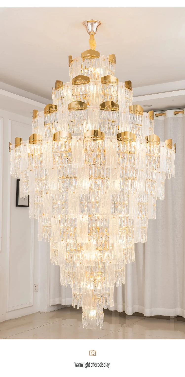 Chandelier - French Duplex High-End Crystal Lights For Luxury Living Room SW-36210789 - SWEET-LIGHTS