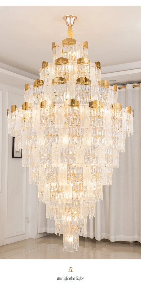 Chandelier - French Duplex High-End Crystal Lights For Luxury Living Room SW-36210789 - SWEET-LIGHTS