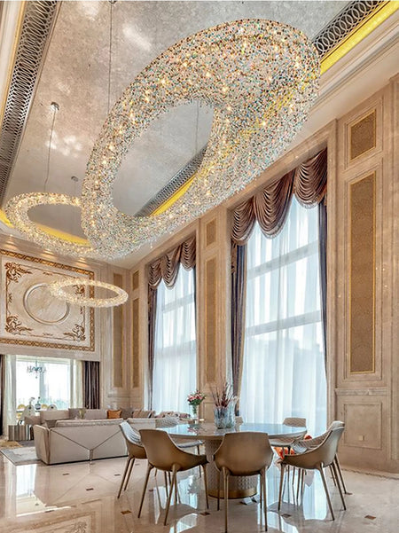 Chandelier - Modern Crystal Lighting Gold Lamp for Living Room SW-36210347 - SWEET-LIGHTS