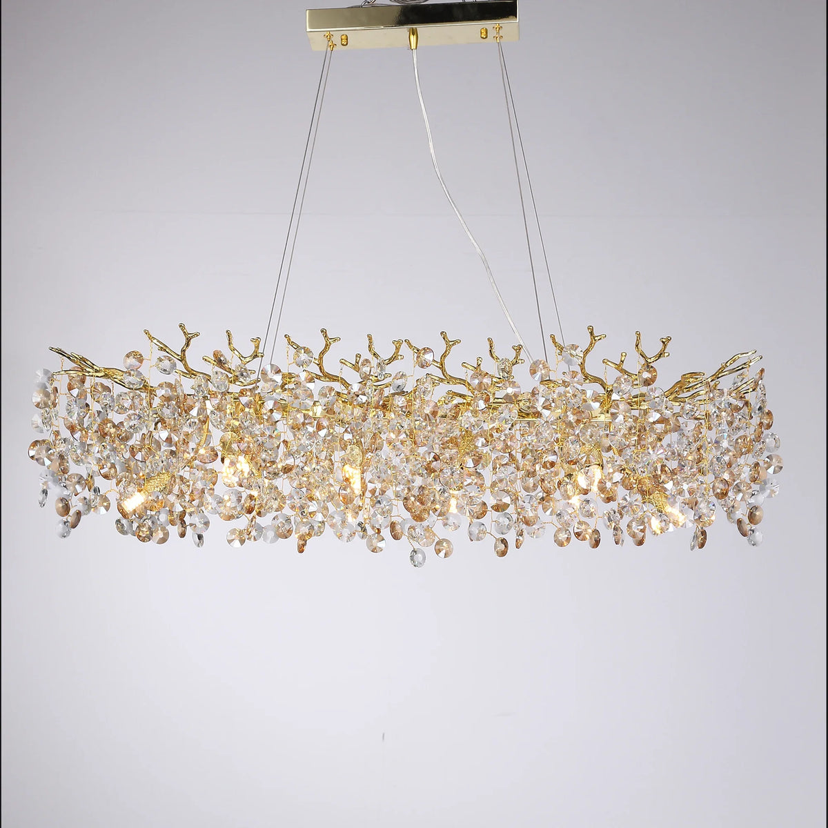 Chandelier - Luxury Gold Crystal Pendant Light for Dining Room SW-36210347 - SWEET-LIGHTS