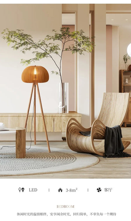 Floor Lamp - Original Wood Retro Creative Nordic Design SW-36210345 - SWEET-LIGHTS