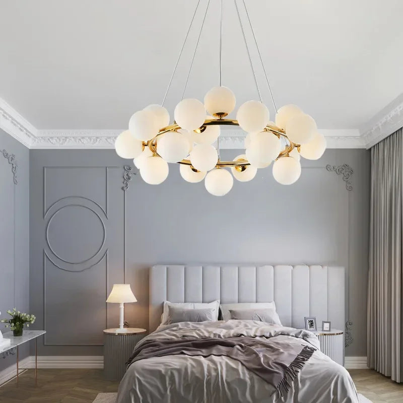 Pendant Light - Nordic LED Glass Ball Chandelier Gold Black Home Decor Lamp SW-36210234 - SWEET-LIGHTS